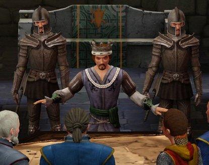 Sims Medieval, The - Конкурс «Я – Придворный Шут» Гости из Богатони 